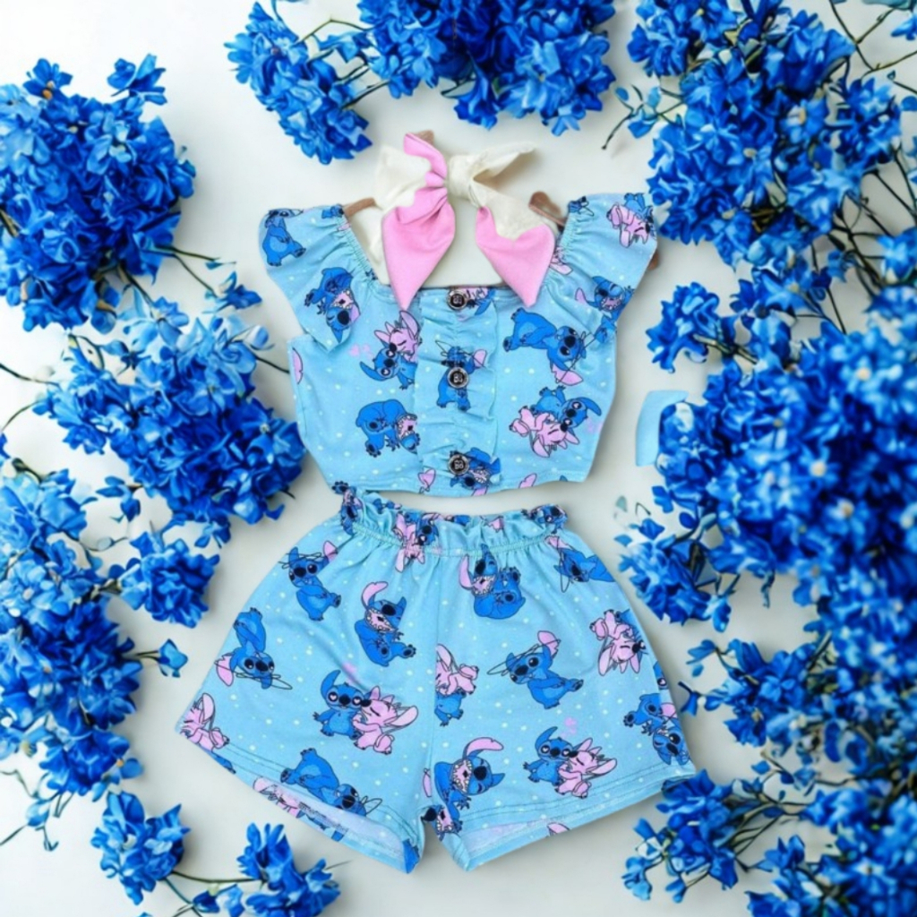 Conjunto Infantil Stitch Moda Infantil