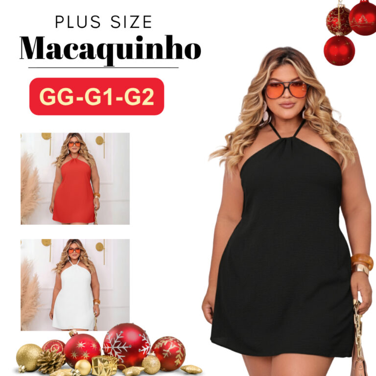 Macaquinho Short Saia Plus Size Rodado Soltinho Te