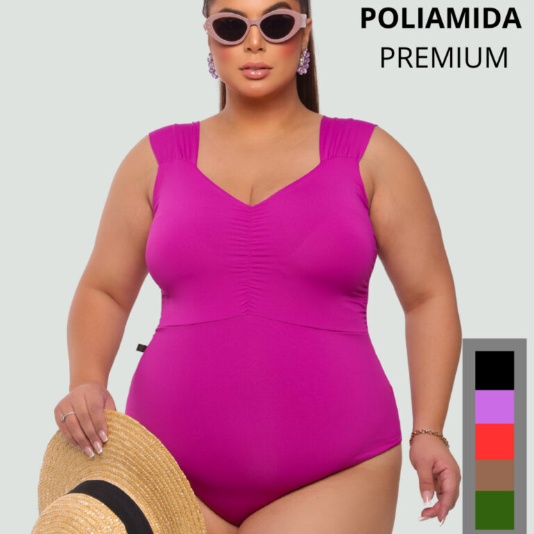 Maiô Feminino Praia Plus Size Suplex Poliamida Pr
