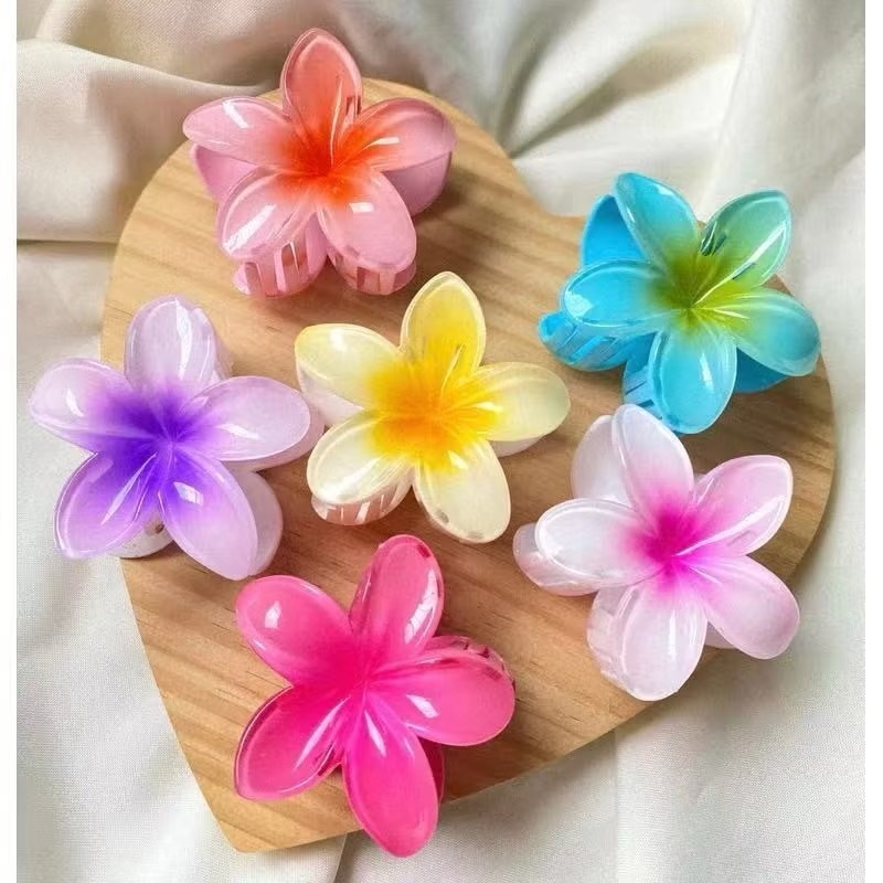 Kits 3/6/12 Grampos piranha De Cabelo Flor De Feriado De Praia BarrettesCor aleatoria