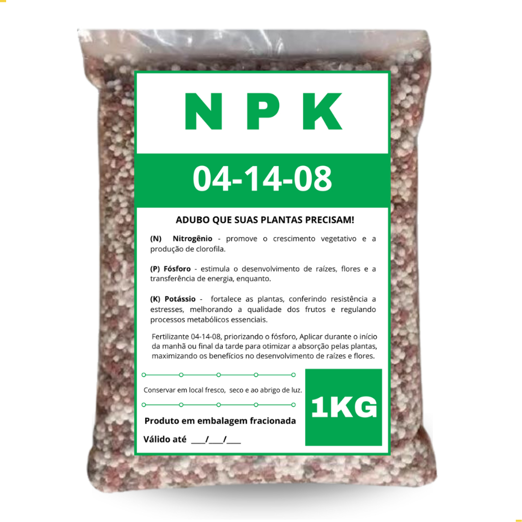 Adubo 04-14-08 Npk – 1kg Fertilizante N Potássio C/ Ureia