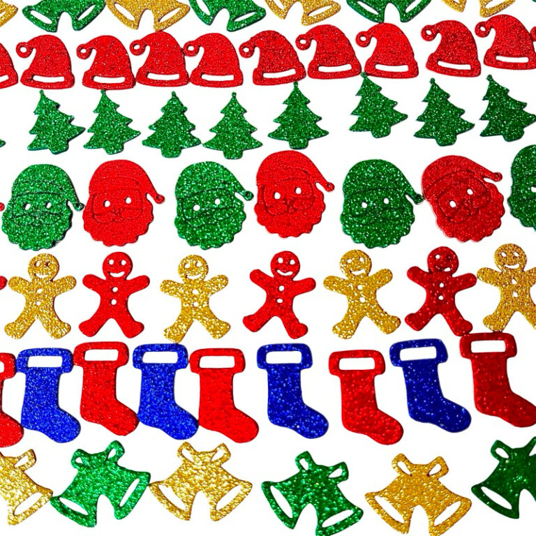 100 Adesivos Pet Aplique Natal Eva Glitter Pet Sho