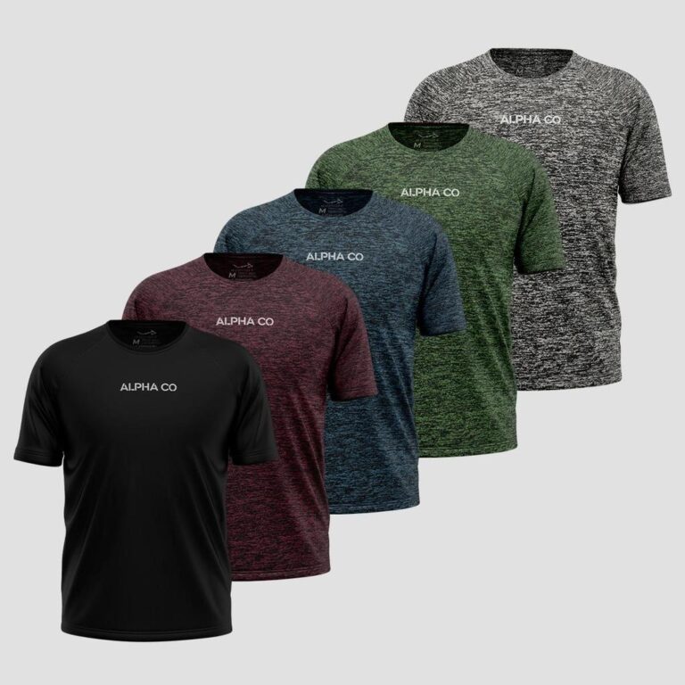Kit 5 Camisetas Dry Alpha Co Masculina