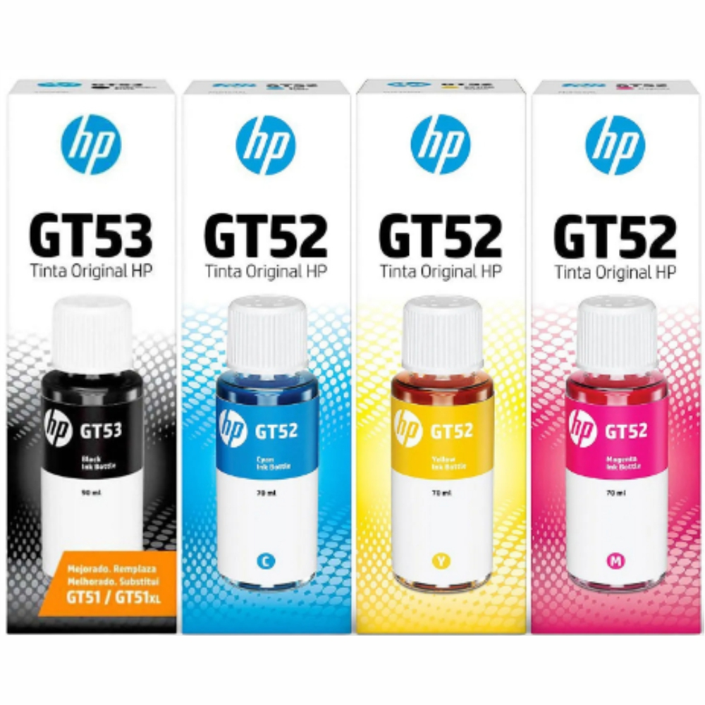 Kit Refil 4 Cores Tinta Para Hp Gt 53 Gt 52 – 584-581-517- 532- 532-416-316-316-Gt5822 GT5810