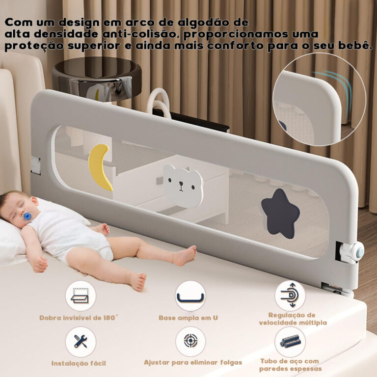 Grade de Cama com Proteção Infantil Idosos Bebê