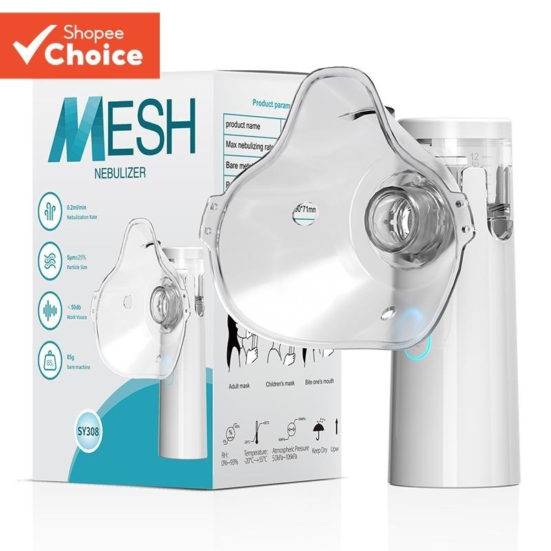 Máquina Nebulizadora De Malha Portátil Para Crianças Adultas , Inalador De Viagem Em Casa, USB NÃO É