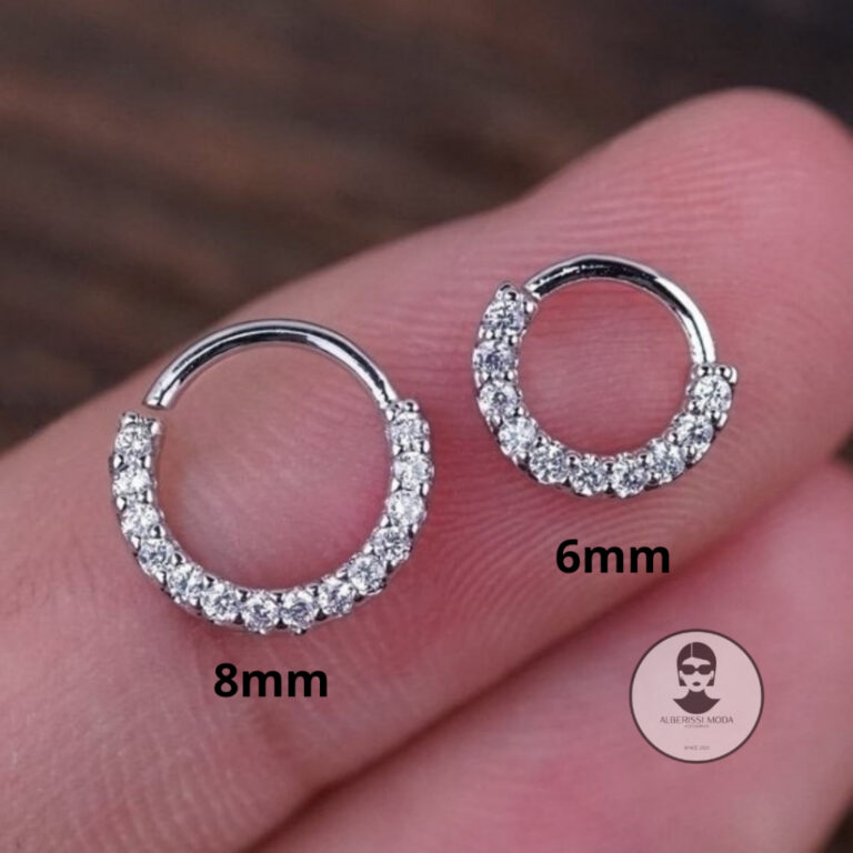 Piercing Argola Septo Daith Helix Cravejado Zircon