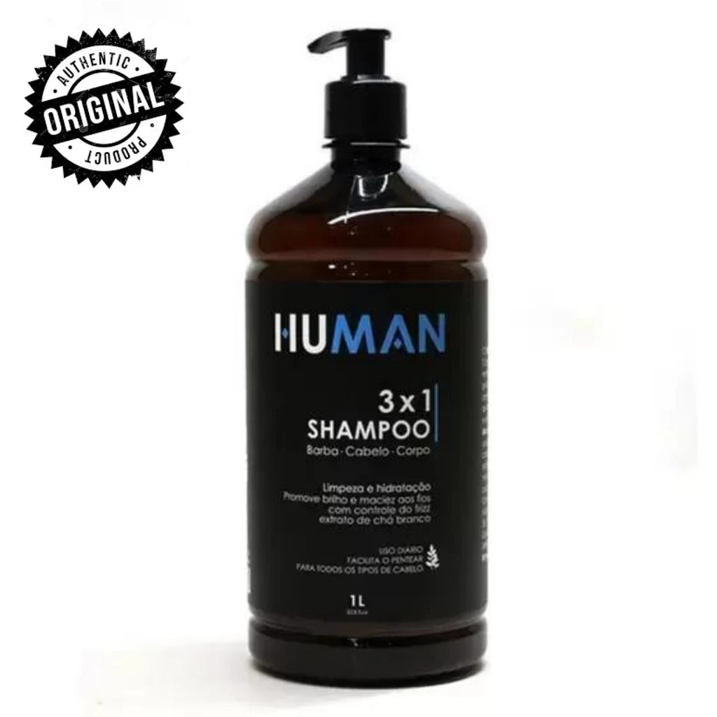 Shampoo Homem 3 em 1 Barba – Cabelo – Corpo Limpa Perfuma E Hidrata Members Mark 1 Litro