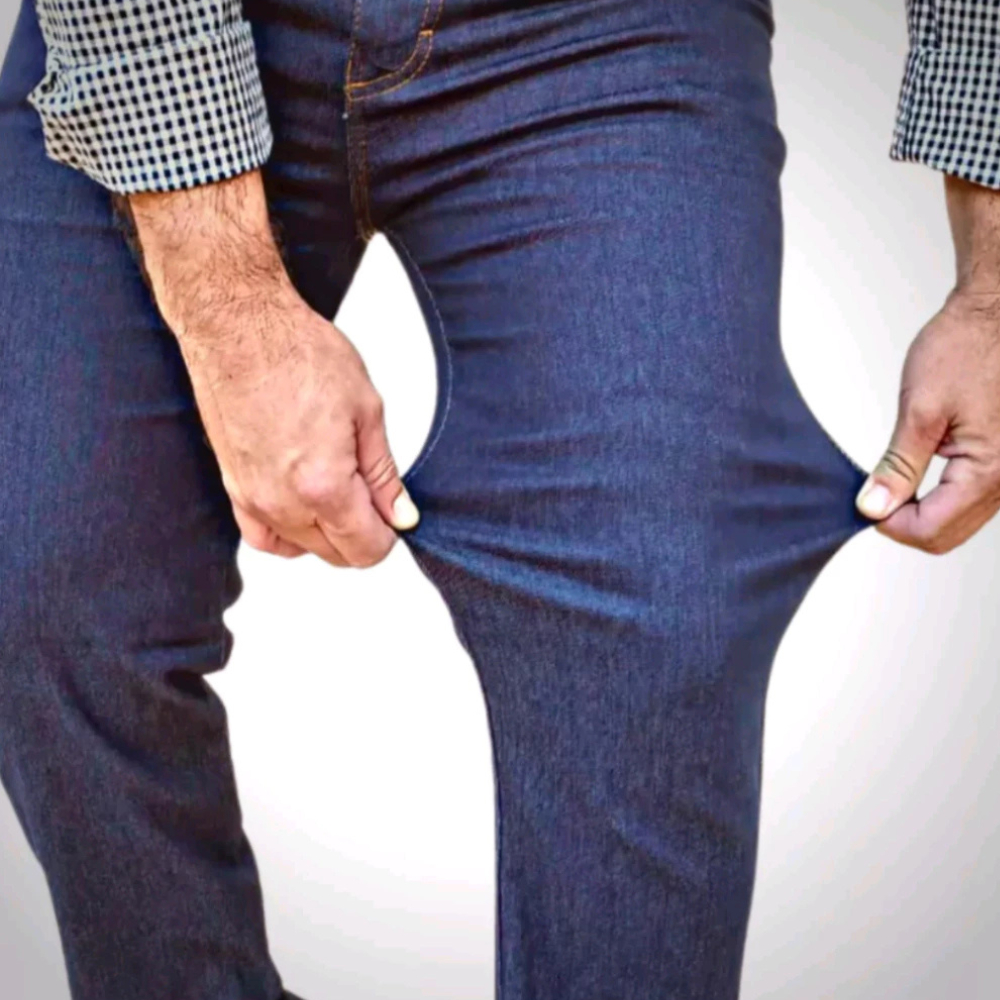 Calça Jeans Masculina Reta para trabalho com Elastano Lycra