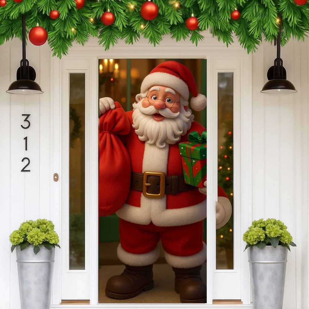 Capa Para Porta Decoração De Volta Às Aulas NATAL  PÁSCOA 2026 Painel Em Tecido Com Elástico
