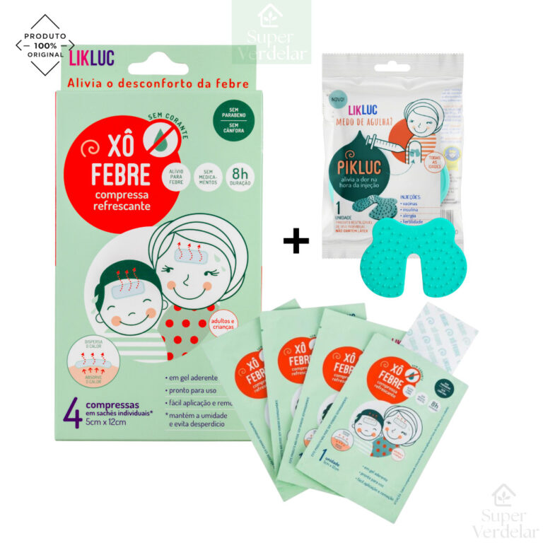 Kit Vacina Xô Febre 4 Compressas para bebê Origi
