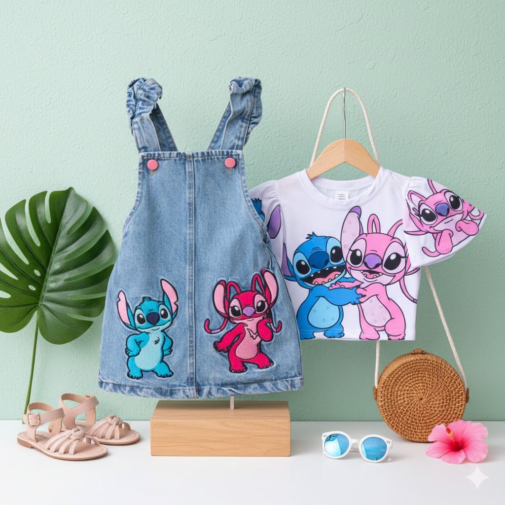 Jardineira Jeans Menina
