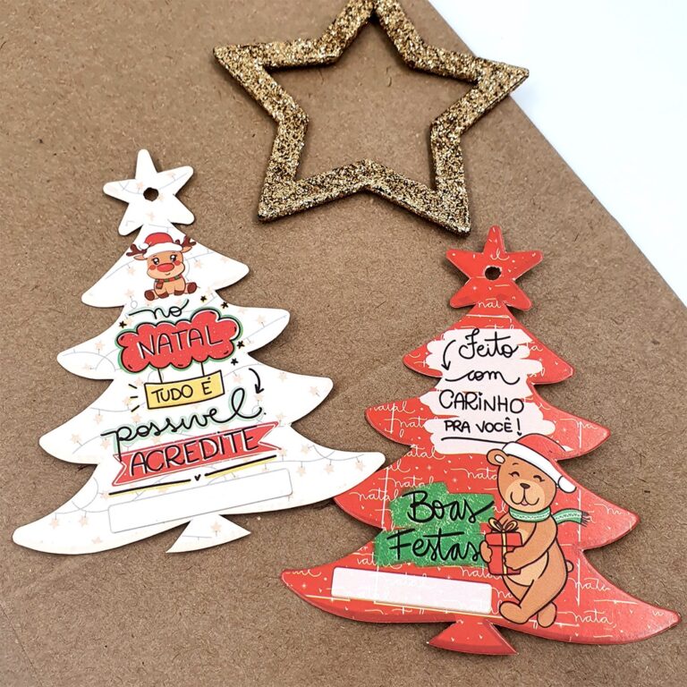 20 Tags de papel – Pinheiro de Natal