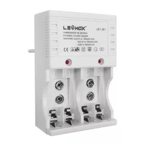 3 Carregador De Pilha Ley-261 Aaa Bateria 9v Recar