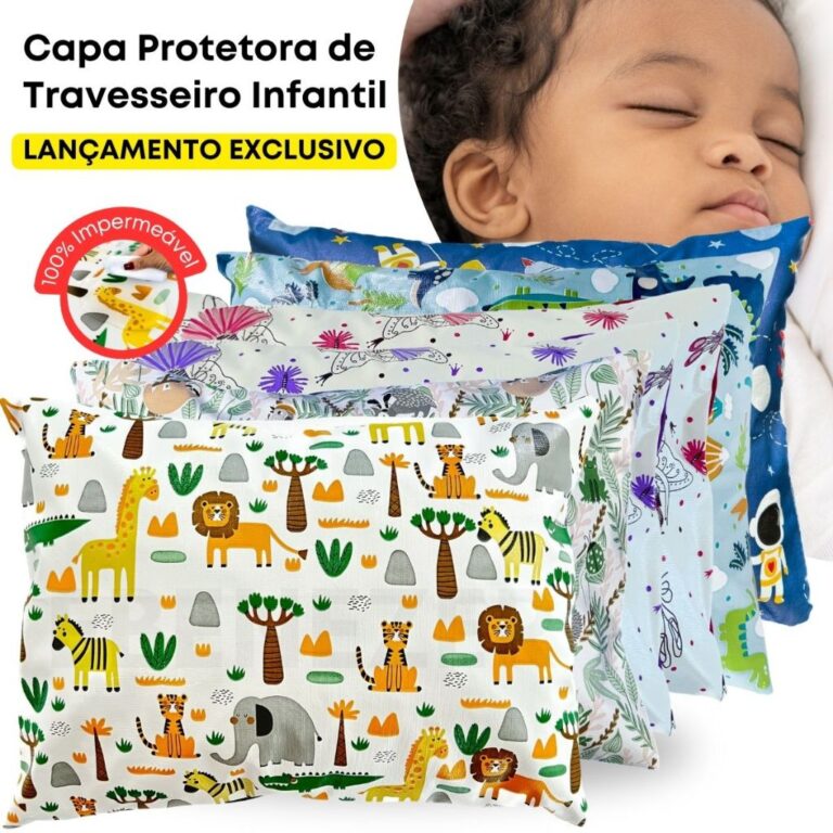Capa Para Travesseiro Kids Estampados Impermeável