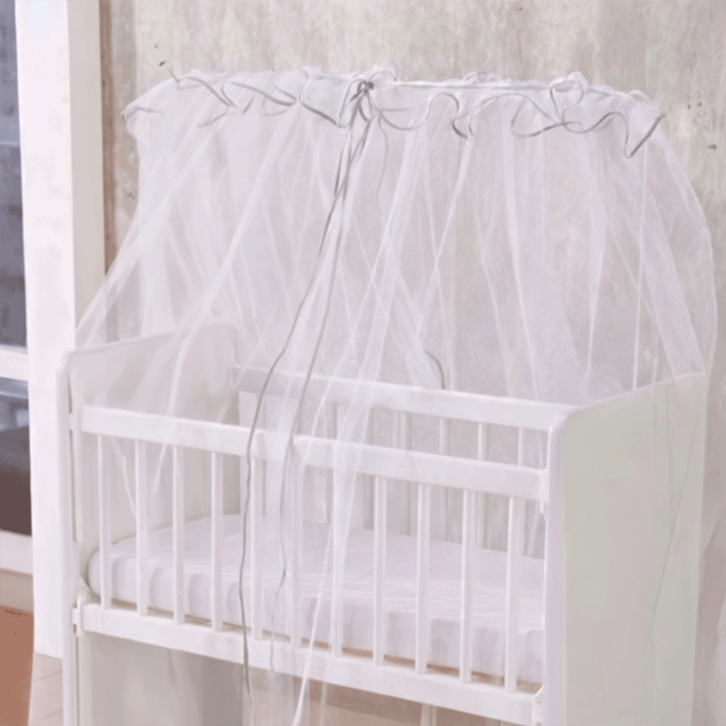 Mosquiteiro para Berço Padrão Americano e Nacional Tela Mosqueteira Tule Bebe Cortinado Rede Proteto