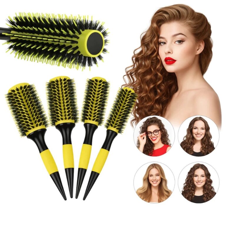 Kit 3 pc Escova De Cabelo Térmica Cerdas De Javal