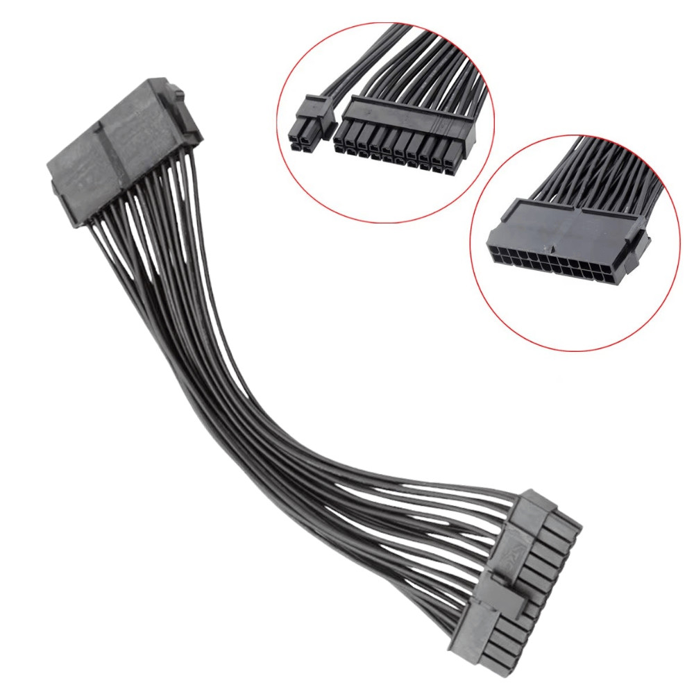 Extensor ATX 24 Pinos macho/femea 30cm para Fonte Preto