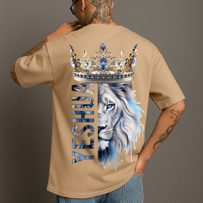 Camiseta 100% Algodão Gospel Leão De Judá Yeshu