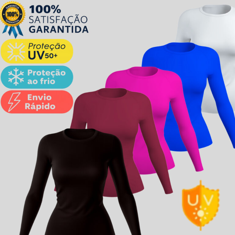 Camisa Feminina Térmica Proteção Solar Uv+50 Ca