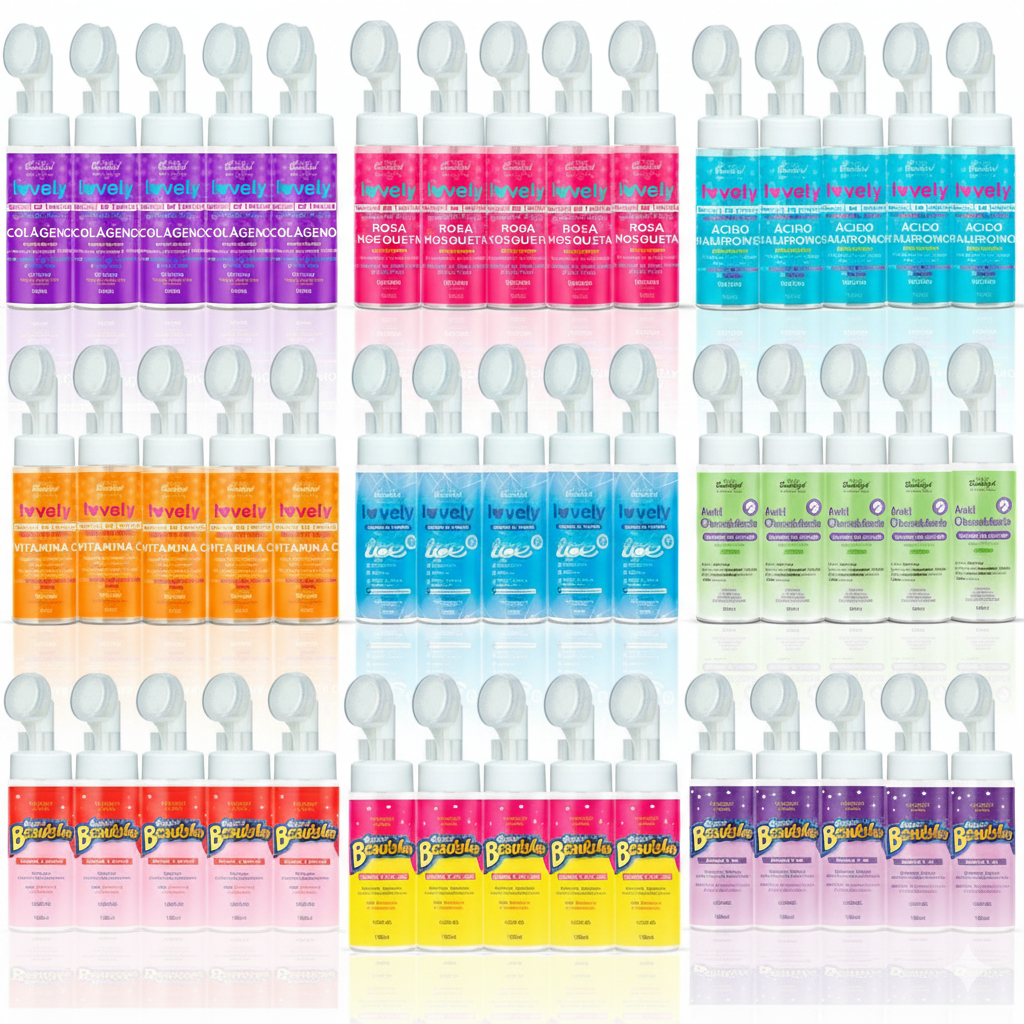 Kit 05 Unidades Mousse de Limpeza Facial Face Beautiful 150ml