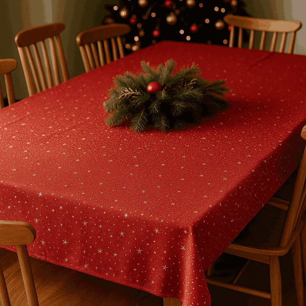 TOALHA DE MESA DECORAÇÃO JACQUARD 6 e 4 LUGARES PREMIUM LISA ESTAMPADA