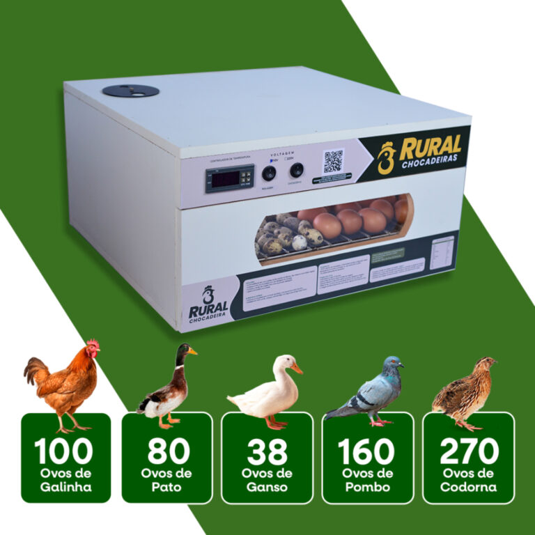 Chocadeira Elétrica 100 a 120 ovos de Galinha ou 
