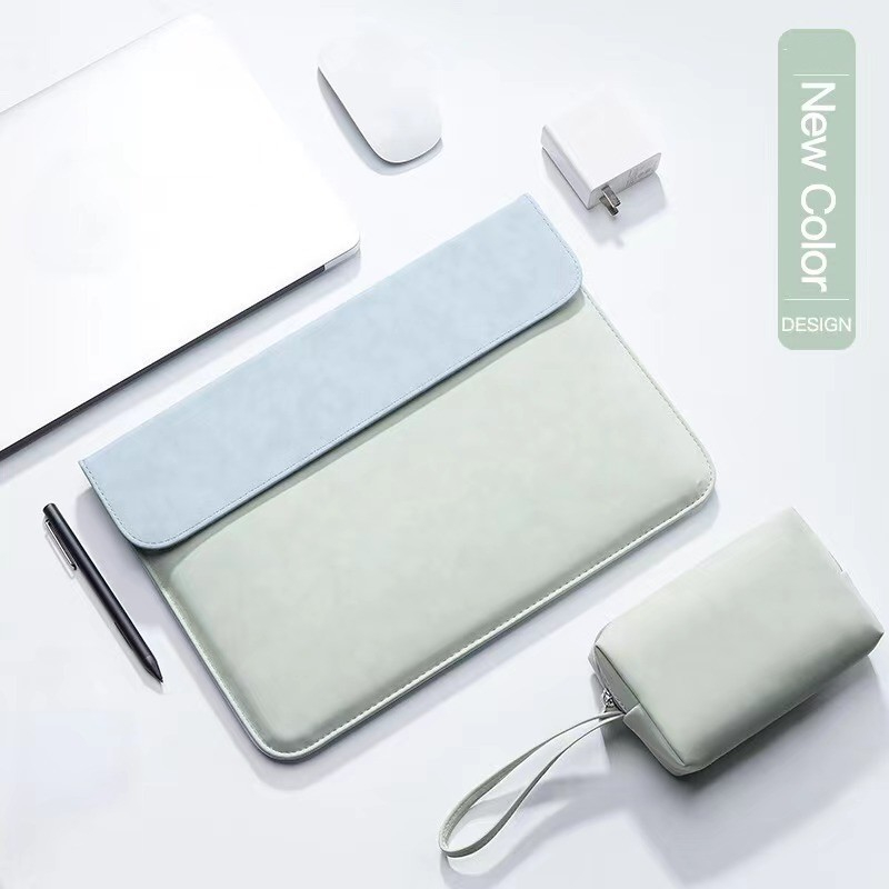 Bolsa Para Laptop PU De Couro À Prova Dágua De Alta Qualidade Macbook Air/Pro 13,3/15,4 Polegadas