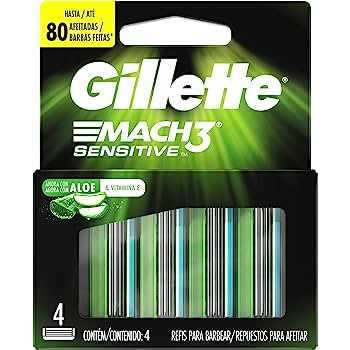 Carga De Aparelho Barbear Gillette Mach3 Sensitive