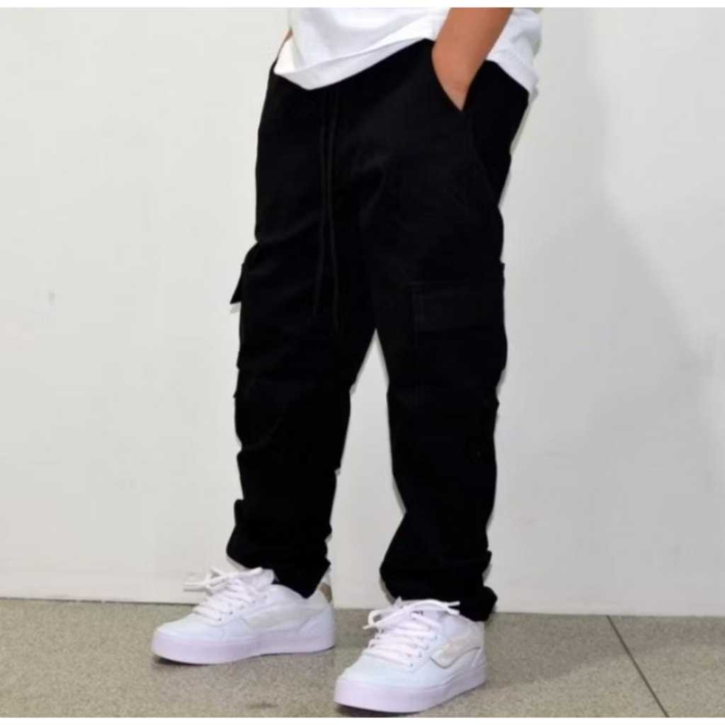 CALÇA SARJA CARGO MENINOS INFANTIL E JUVENIL KIDS