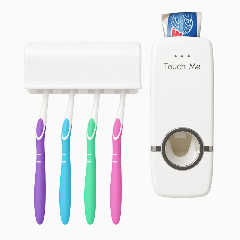 Dispenser Para Creme Dental + Suporte Escovas Higi