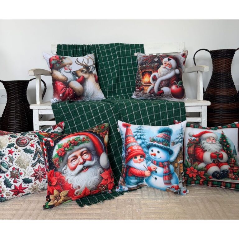Capa de almofada decorativa estampas de  Natal  sa