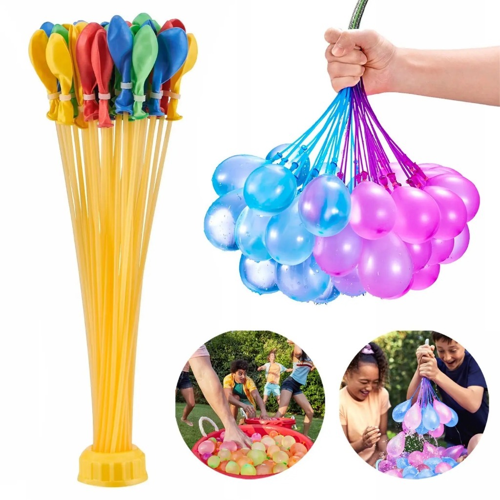 Kit Balão De Água – Guerra De Bexiga – Splash Ball até 5 Pacotes com 111 Bexigas Cada
