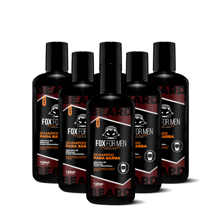 Kit 6 Shampoo Para Barba 120ml Fox For Men –