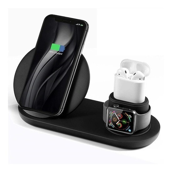 Carregador Indução Dock 20W 4 Em1 Compatível iP