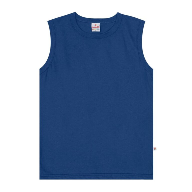 Regata infantil menino em meia malha Brandili-Azul