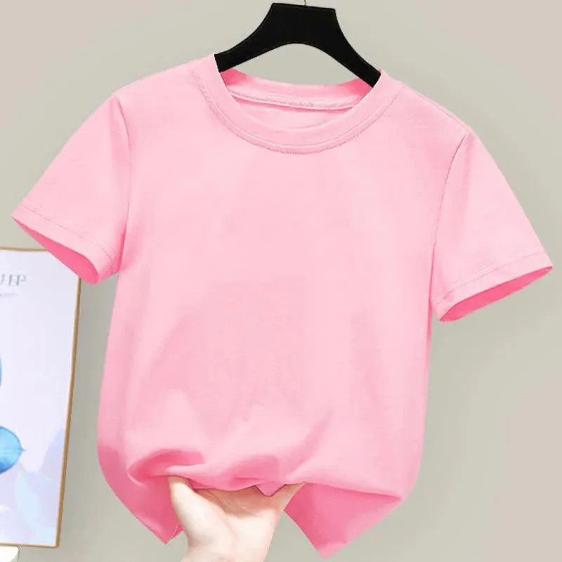 Camiseta Infantil Algodão Básica Lisa Menina Manga Curta
