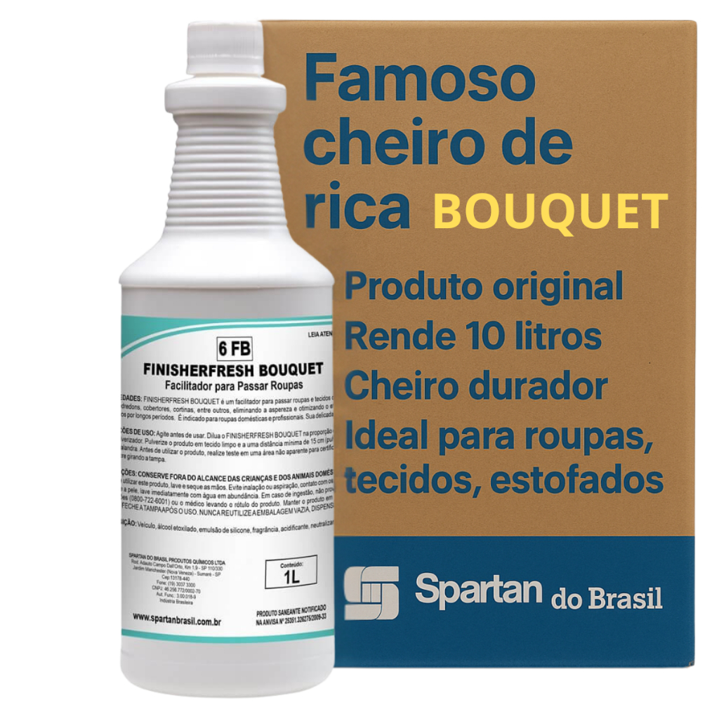 Finisherfresh Spartan 1L  | Finalizador Perfumado | Cheiro de Rica Original | Odorizador | Facilitad