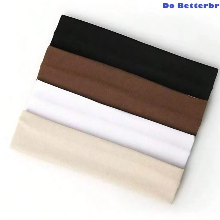 4 faixas de cabelo penteados e esportes branco, pr