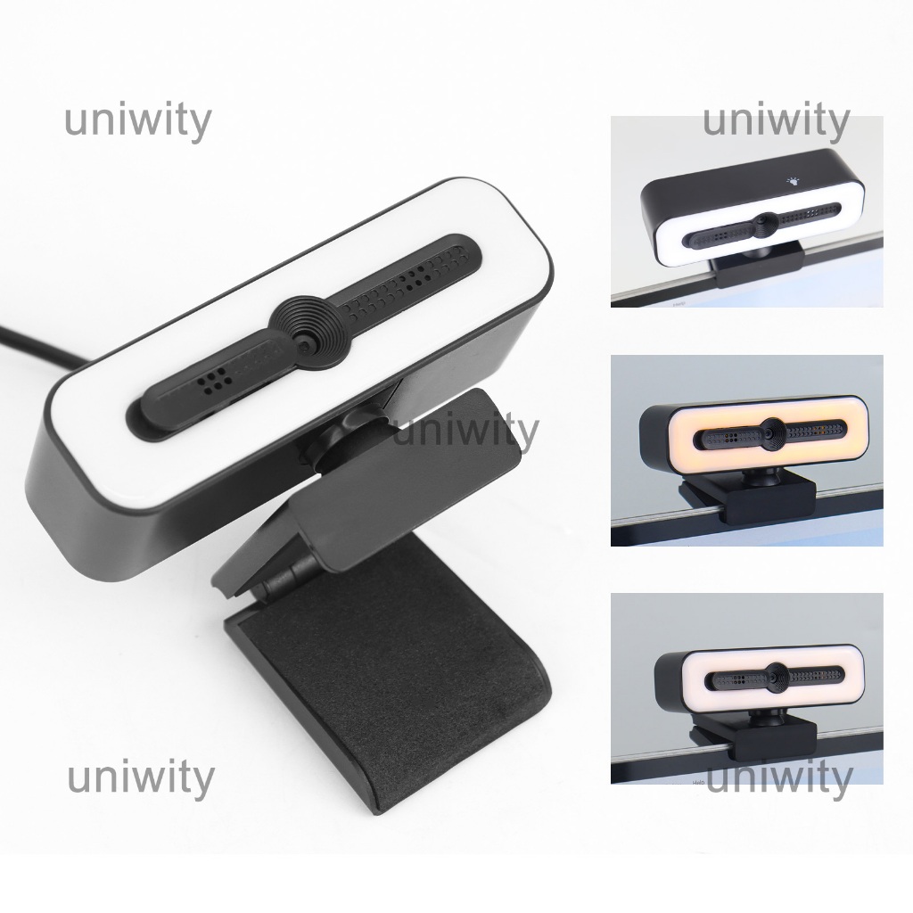 Uniwity Webcam Full HD 1080p USB com Microfone para PC Notebook Reunião Live Aula Online com Tampa
