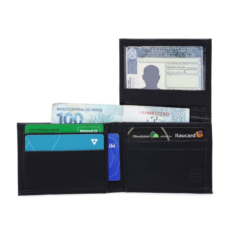 CARTEIRA MASCULINA EM L COURO LEGITIMO PORTA CARTA