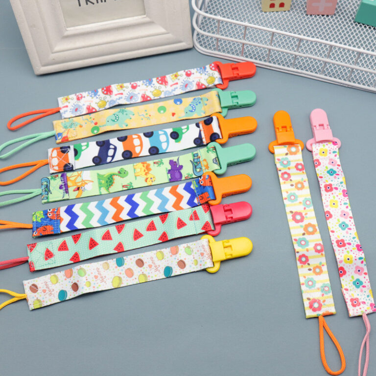 Kit Ate 5 Prendedor De Chupeta Com Trava Com Corre