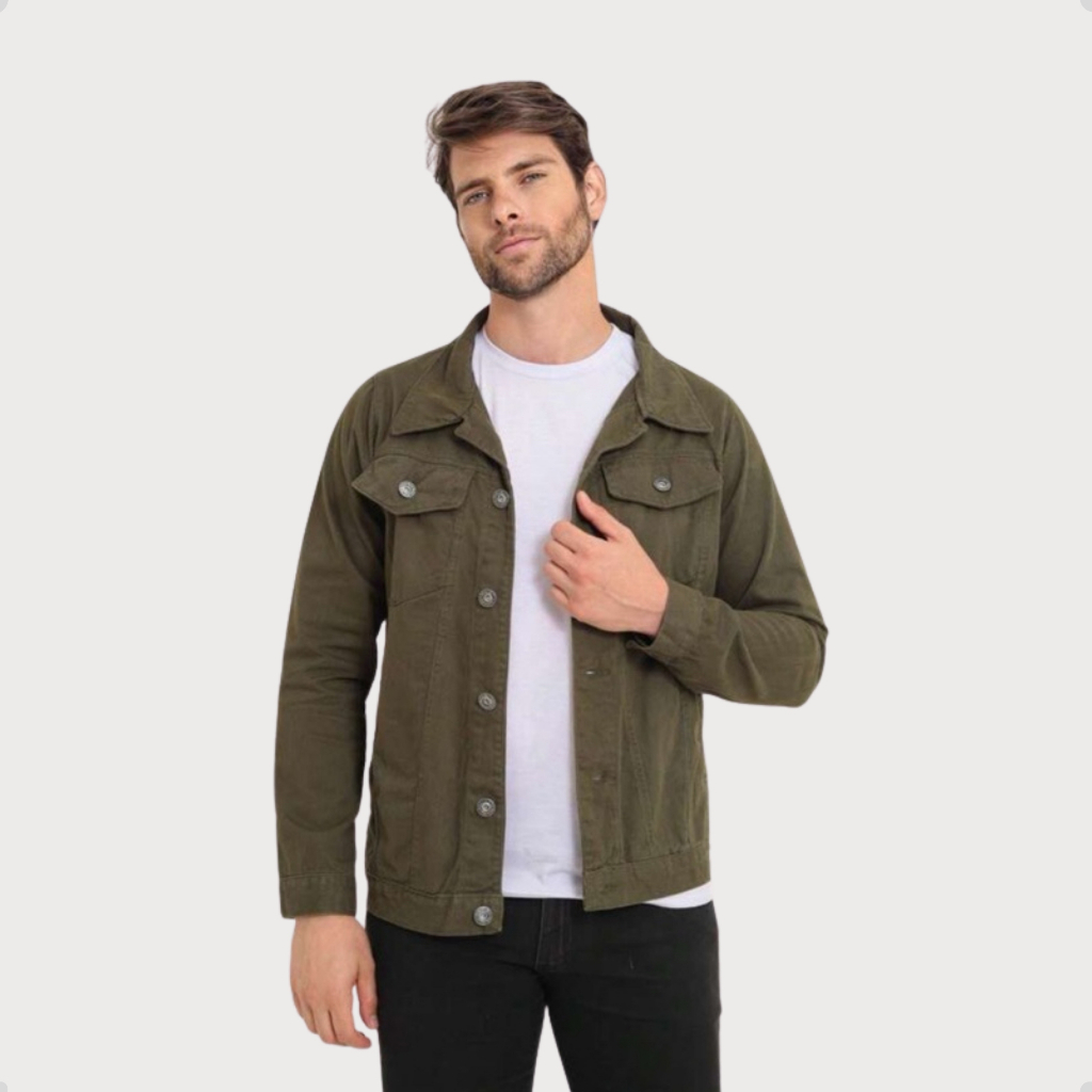 Casaco Masculino Sarja Jaqueta Cores Clássicas Slim Linha Fino Premium