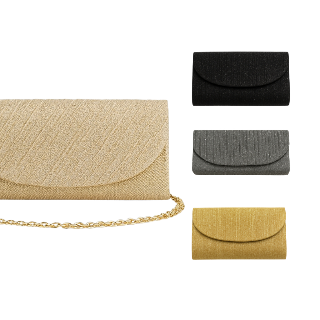Bolsa Festa Clutch Glitter Casamento Feminina Luxo Carteira Alça Madrinha