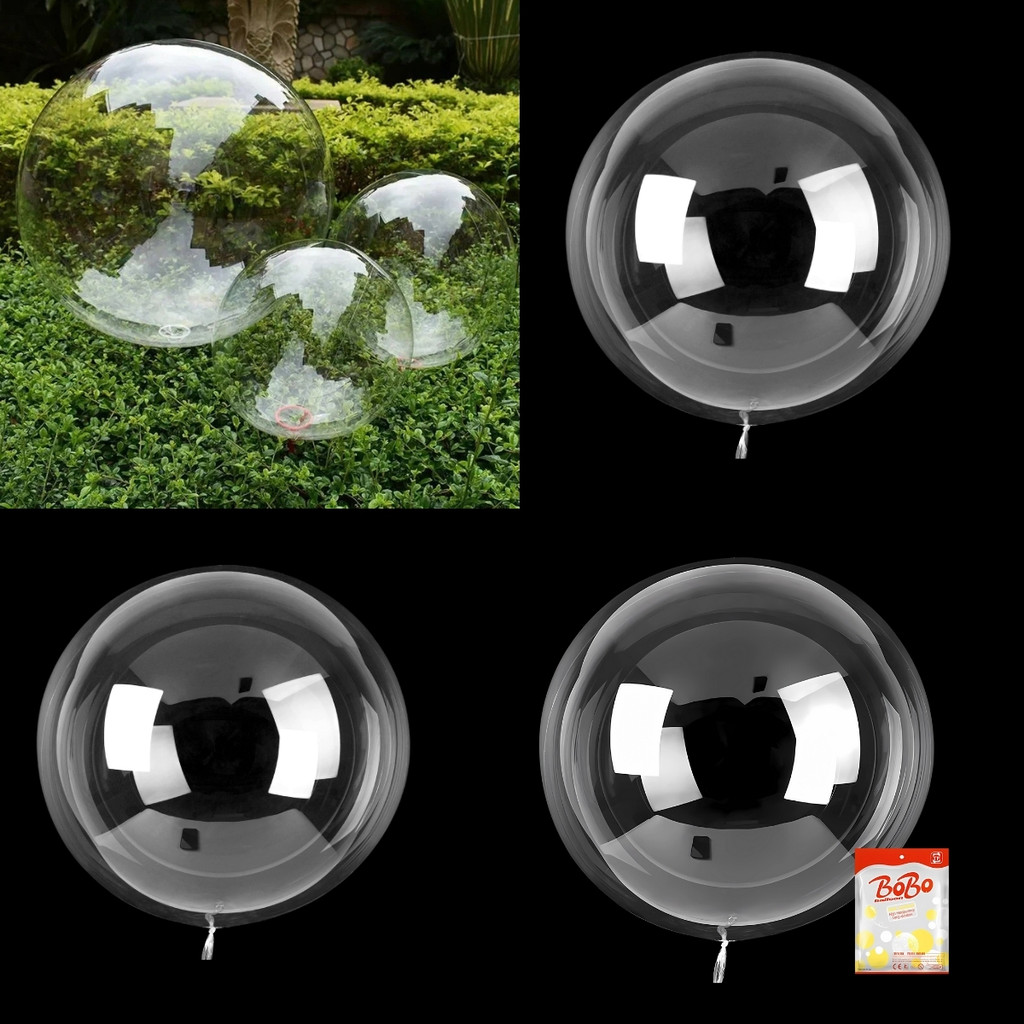 Kit 50 Unidades Balão Bubble 18 Polegadas – 45 Cm – Cristal