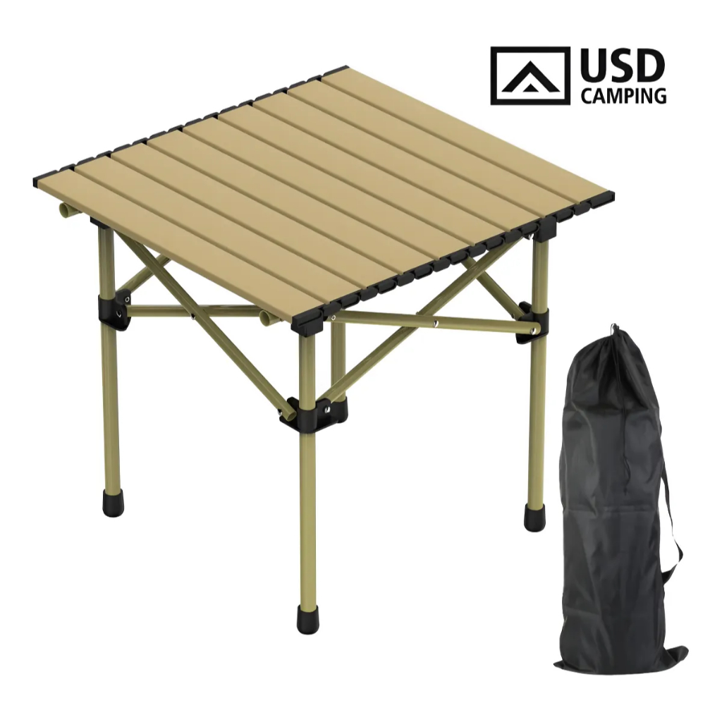 Mesa Camping Dobrável Portátil Alumínio Acampamento Praia Churrasco com Bolsa USD