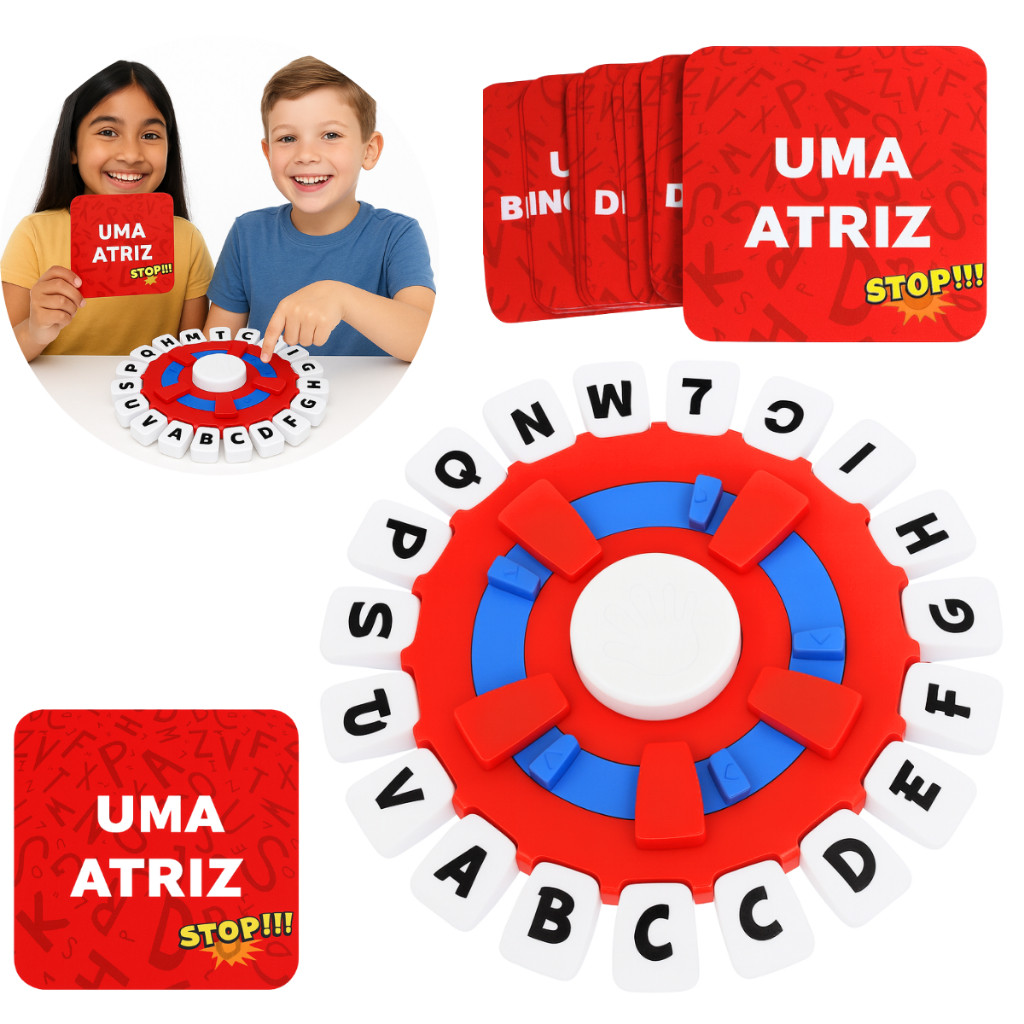 Jogo Stop Caça Palavras Brinquedo Responde Rápido Português