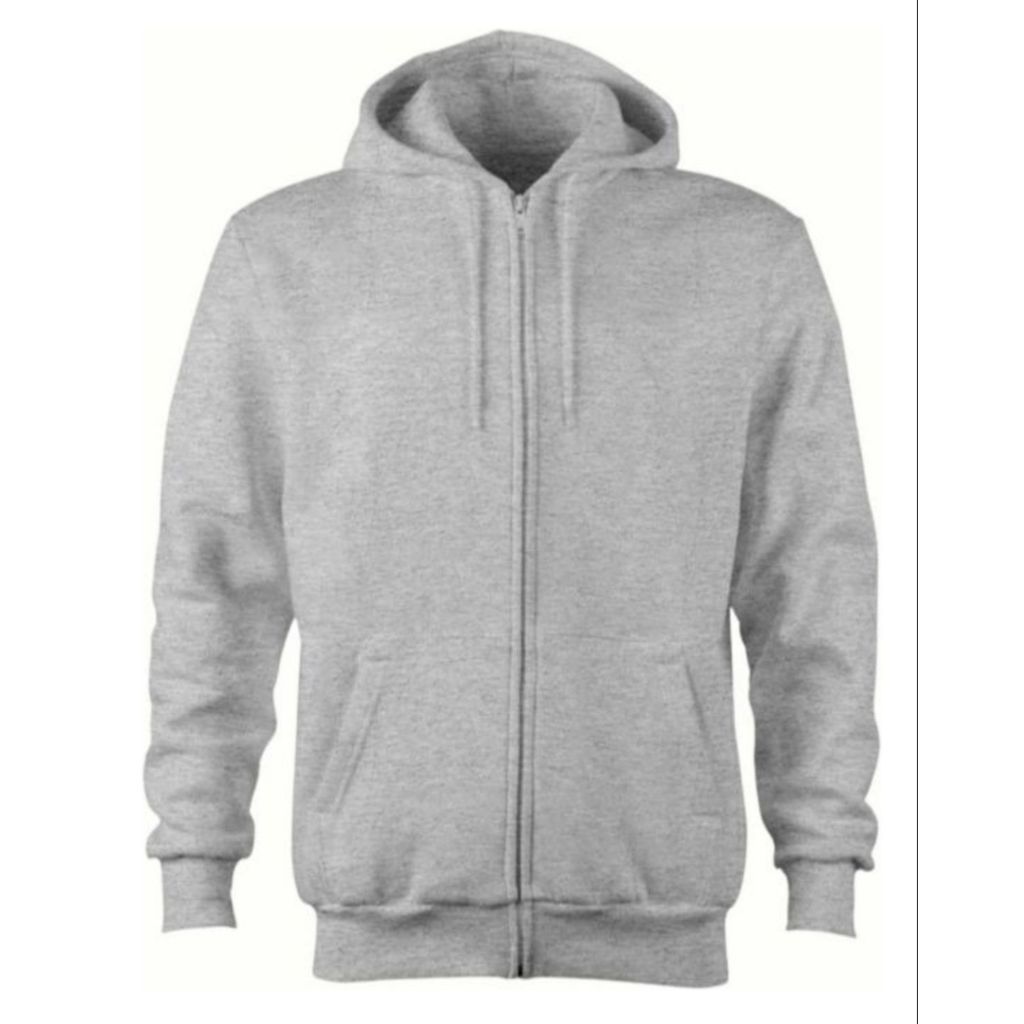 Moletom Com Ziper, Masculino E Feminino Confortavel Cinza Liso Josty