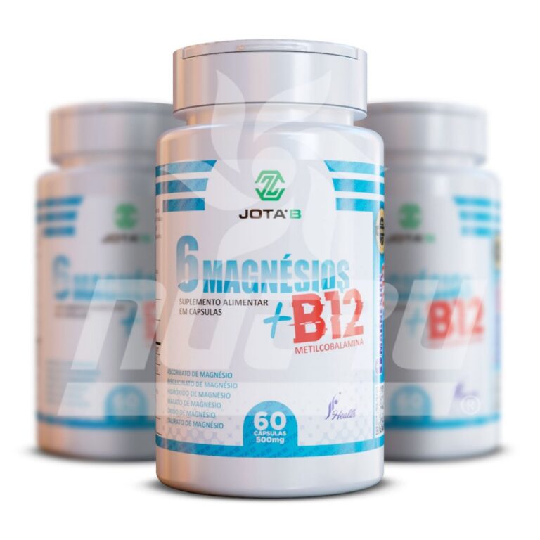 6 Magnésios + B12 Metilcobalamina 60 Cápsulas
