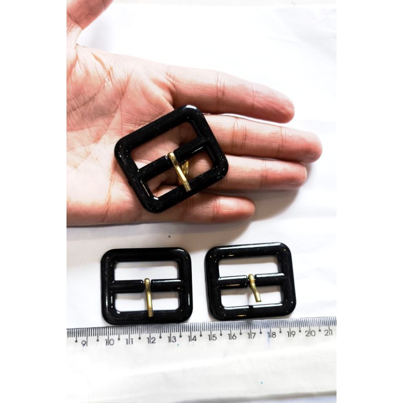 Fivela ABS plástica 6 peças preta